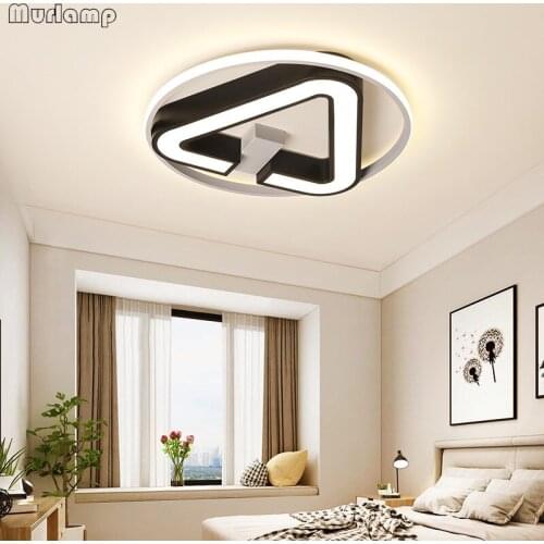 Modern creative black and white triangle round bedroom living room children led ceiling lamp boy girl LED ceiling lamp 90-260V