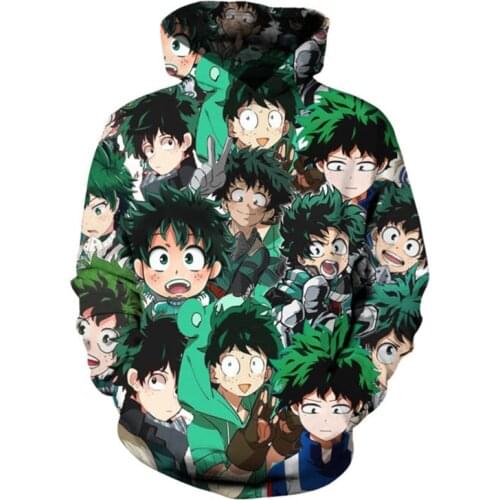 SOSHIRL Super Hero Hoodie Cool Japan Anime Pullover Funny Comic 3D Sweatshirt Punk High Street Top Punk Women/men Casual Outwear