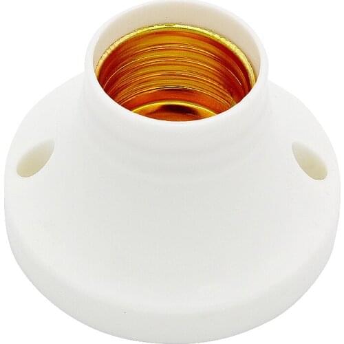 Universal White E27 Socket Lamp Holder Adapter Wall mounted plastic Screw light bulb base home lighting Accessories