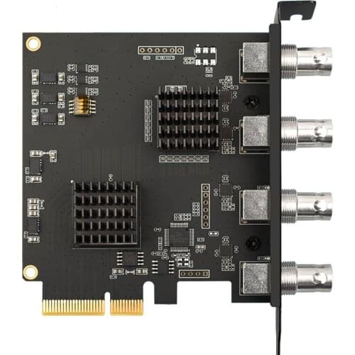 XT-XINTE 4 Channel PCI-Express x4 Capture Card SDI Video Card 1080P 60FPS Capture Card for Game Meeting Live Broadcast Streaming