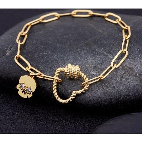 New Design Romantic Heart Bracelets For Women Bohemian Jewelry Cute Pendant Geometric Adjustable Link Chain Charm Wedding Gift