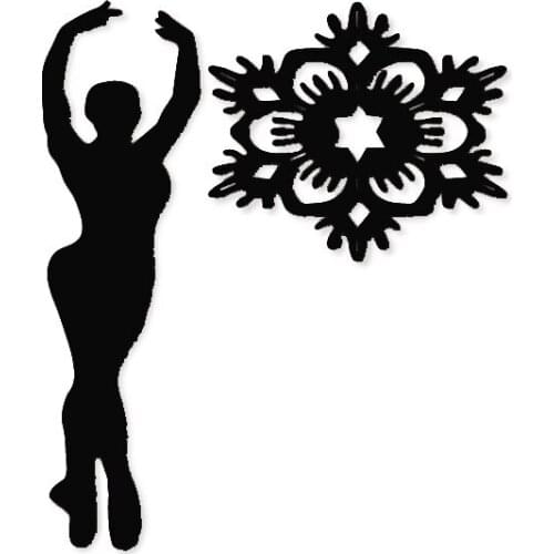 105*88mm Snowflake & dancer Metal Cutting Dies Stencil for DIY Scrapbooking Album Paper Card Decorative Craft Embossing Die Cuts