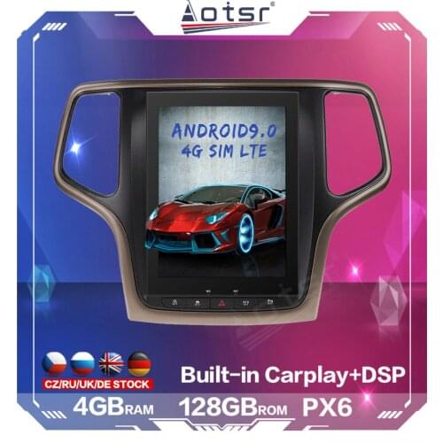 128GB Tesla Android Car Multimedia Radio Player Auto GPS Navigation For JEEP Cherokee 2014 - 2019 Car Stereo DSP Carplay 4G SIM