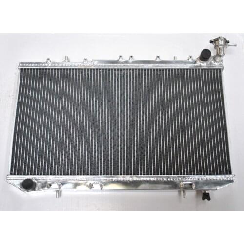 2Row Aluminum Radiator Fits For Nissan Primera P10 1.6 2.0 MT 1990-1996 91 92 93 With Cap
