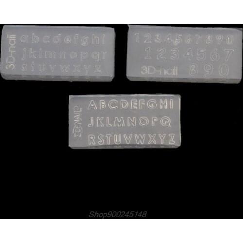 3Pcs Small Size Numbers Letters Mold Kit Alphabet Pendant UV Resin Silicone Mold Jewelry Making Tools Nail Jy15 20 Dropship