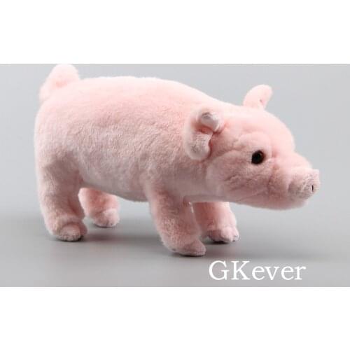 36 CM Lifelike Pink Pig Plush Stuffed Toy Dolls Cute Pink Dolls Simulation Animal Pig Toys Kids Gift