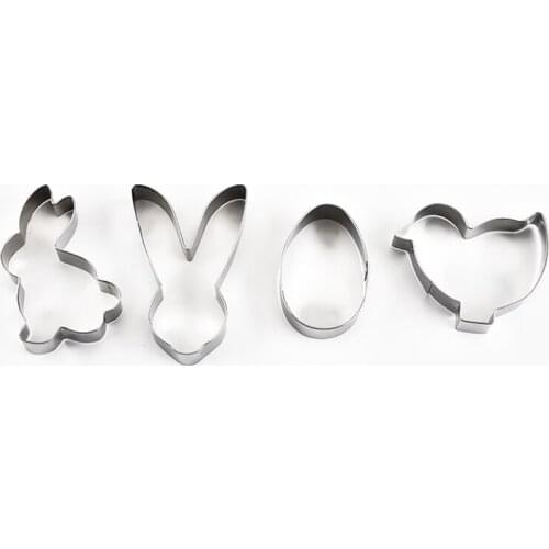 4pcs/set Cookie Cutter Baking Mould Stainless Steel Egg Mould DIY Cookie Biscuit Mold kitchen baking tools