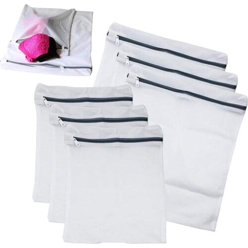 New Laundry Bags 6PCS Laundry Mesh Net Washing Bag Clothes Bra Sox Lingerie Socks Underwear Bag Clothes Wash Bags 30