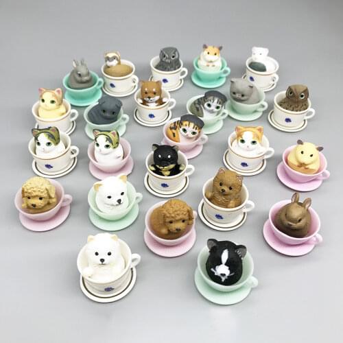 8 Pcs/Set Cute Corgi Anime Action Figure PVC Toys Kawaii Cup Animal Dolls Home Car Decoration Ornaments Collection Gift for Boys