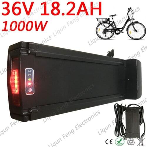 36V Rear Rack 36V 10Ah 12Ah 13Ah 15Ah 16Ah 18Ah 20Ah 22Ah 25Ah EBike Battery for 36V 1000W 750W 500W 350W Bafang Motor Duty Free