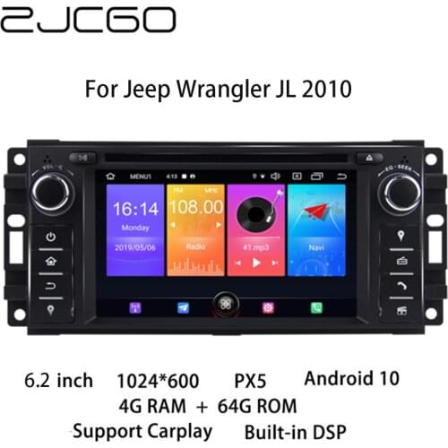 Car Multimedia Player Stereo GPS Radio Navigation Android Screen For Jeep Wrangler JL 2010~2020