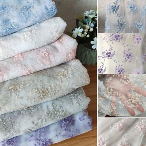 130 cm wide white decorative lace fabric wedding birthday Christmas goods handmade DIY embroidery and skirt fabric
