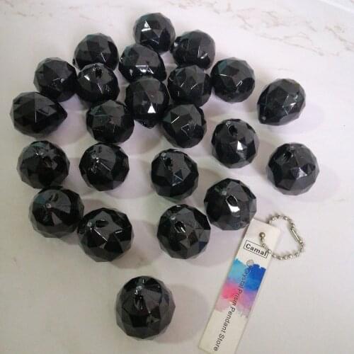 Camal 10pcs 32mm Black Acrylic Crystal Diamond Ball Pendant Chandelier Curtain Wedding Party Lighting Lamp Christmas Hanging DIY