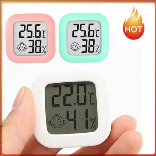 2 in 1 Digital Thermometer Hygrometer Mini Temperature/Humidity Meter Home Wall Hygrothermograph for Indoor Outdoor