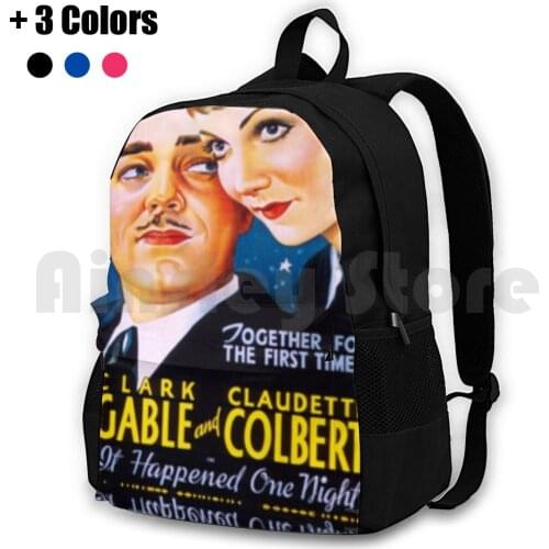It Happened One Night Outdoor Hiking Backpack Riding Climbing Sports Bag Old Film Old Movie Old Movies Old Cinema Classic