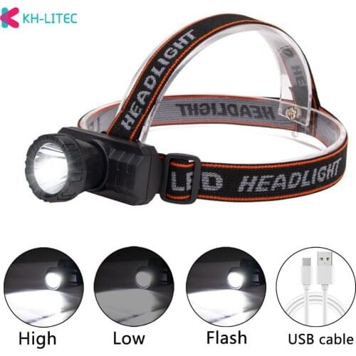 Mini Headlight Flashlight 3 Modes Head Torch USB Rechargeable COB LED Super Bright Headlamp Torch Lantern For Camping Hunting