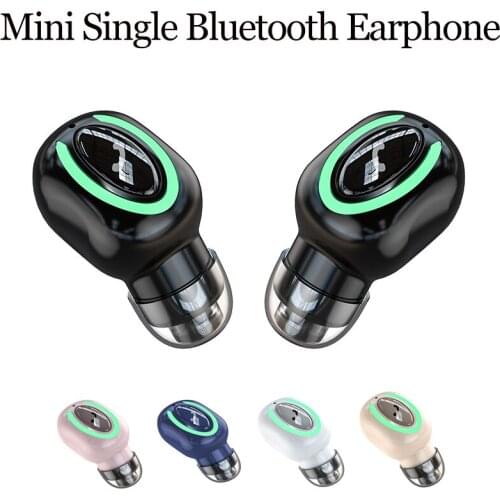 Mini Single Bluetooth Earphones Wireless Earbuds In Ear Handsfree With Mic Stereo Sport Bluetooth Headset For All Smart Phone