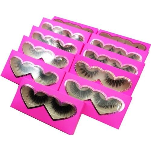 Soft Eye Lashes 3D Mink Eyelashes bulk fake lash strips fluffy synthetic false Eyelash Beauty Tool Maquiagem pink packaging case