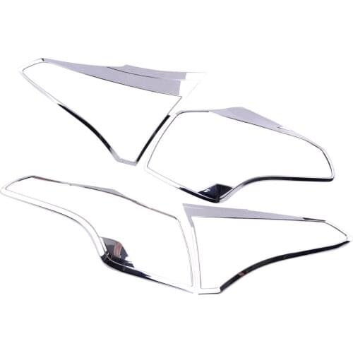 4Pcs Silver ABS Car Tail Light Cover Rear Lamp Trim Frame Fit For Toyota RAV4 2016 2017 Accessories