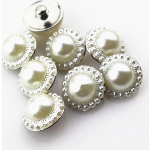 New arrive 20pcs/lot 18mm flower pearl snap buttons for snap bangle bracelet diy jewelry