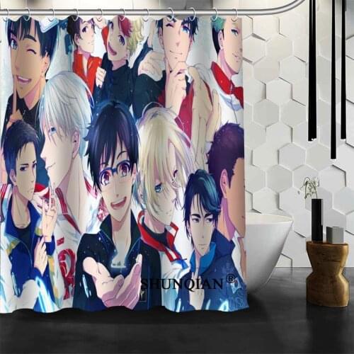 New Arrival Yuri On Ice Shower Curtain Polyester Fabric Printing Bathroom Curtain Waterproof Bathroom Products With Hook