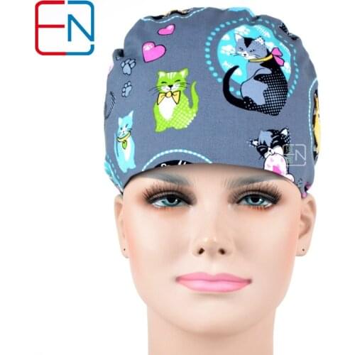 NEW Matin scrub caps for women scrub scrub cap Cat of the world 01 cap