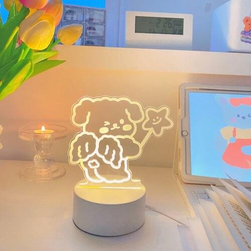 New Acrylic The neon lights 3D stereo Night light Small table lamp Bedside lamp LED lamp Birthday festival children decorate