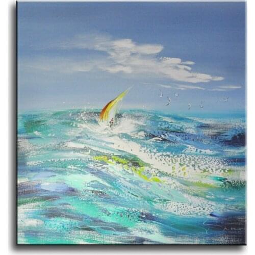 Original oil painting seascape hand-painted Home decoration painting famous high quality Modern artists painting 18011802