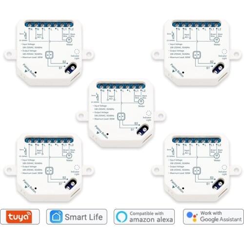 Tuya Smart Life Wifi Curtain Blind Switch for Motorized Awning works with Google Assistant and Echo Alexa Voice Control DIY