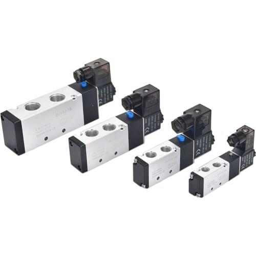 Pneumatic Electric Solenoid Valve 5 Way 2 Position Air Solenoid Valve 4V210-08 4V310-10 12V 24V 220V Pneumatic Solenoid Valve