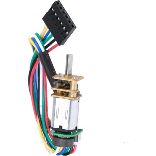 N20 Hall Encoder DC Gear Motor 4PPR 6V 12V DIY Smart Car Speed measuring motor Model 30/100 Ratio