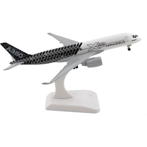 20cm Aircraft Airbus A350 Prototype Alloy Plane Model Toys Children Kids Gift for Collection Desk Decoration