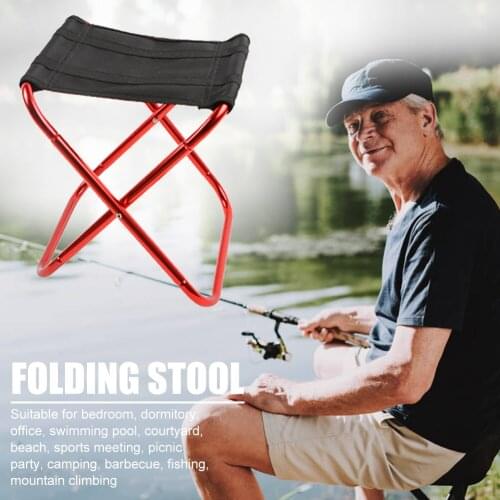 Aluminum Alloy Folding Stool Ultralight Outdoor Camping Picnic Travel Seat Chair Collapsible Camping Seats Hiking Stool