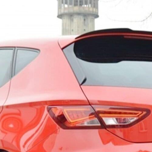 For Seat Leon Mk3 - 3,5 2012 - 2020 Roof Spoiler Glass Edge Lath Piano Black Painted ABS Plastic Right left hand Set 2 Piece