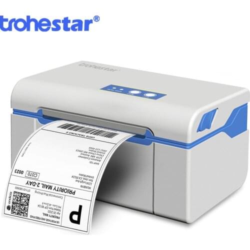 Trohestar Thermal printer Barcode Label Stickers Paper For Logistics Warehouse Post Printers Needn't writing ink 4x6