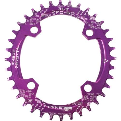 SNAIL Ultralight 104BCD 32/34/36/38/40/42T AL7075 MTB Bike Narrow Wide Oval Round Chainwheel Chainring Bicycle Parts