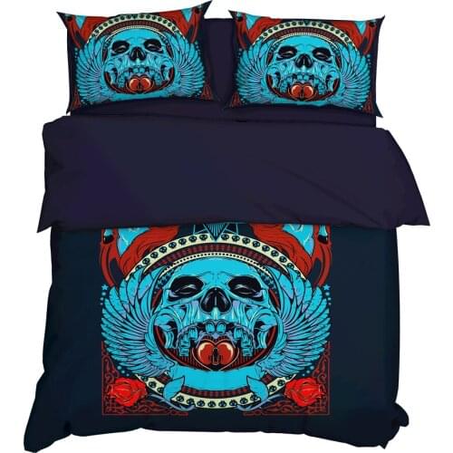 YuXiu3D Digital Printing Duvet Covers 3-Pieces set Black Bedding Set Bed Linen Cover and Pillowcase(s) King Queen Full Twin size