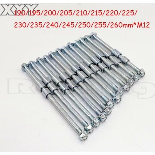 Motorcyle parts Front Rear wheel hub 12mm 190mm 200mm 225mm -260mm Axle shaft axis sleeve Fit PIT PRO Trail Dirt Bike QUAD ATV