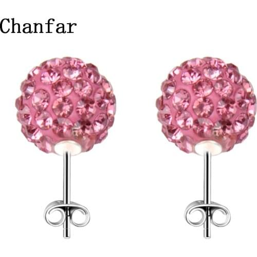 10mm crystal ball earrings stud For Women Fashion Jewelry