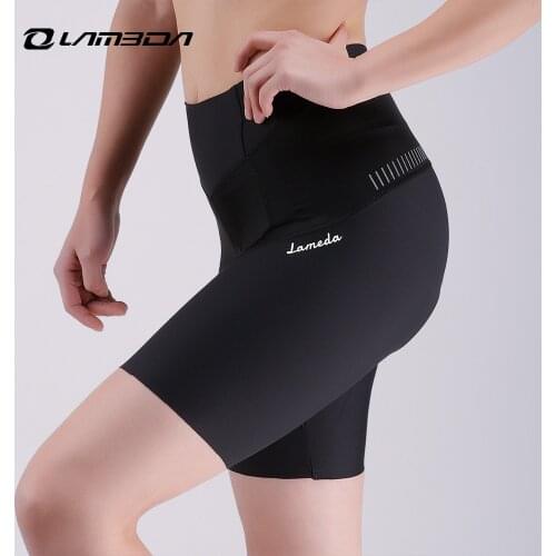 LAMEDA Womens Cycling Shorts Summer New Breathable Elastic Fabric Cycling Shorts Mountain Bike Cycling Pants Sponge Cushion