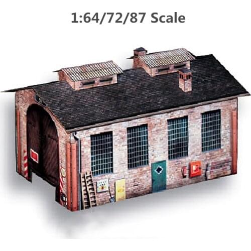 1:87/72/64 Scale Handmade Warehouse House Paper Model Sand Table Warehouse Model