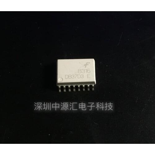 10pcs 100% new and orginal FOD8316R2 2.5A Output Current, IGBT Drive Optocoupler 8316 SOIC-16 in stock