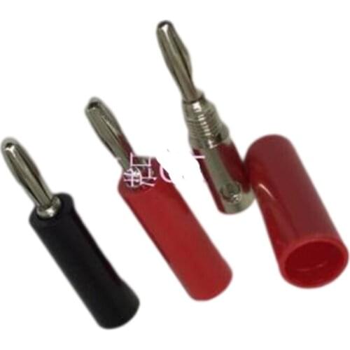 10PCS 4 mm Cross Pattern Banana Plug No Welding Screw Connection Method Connector Used for Terminal Test Probe Speaker