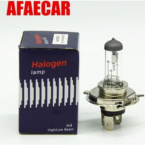 AFAECAR 10pcs H4 Halogen 12V 60/55W 4300K 55w h7 h11 9005 9006 h1 h3 White Fog Halogen Bulb Head Lamp Car Light