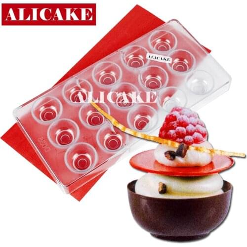 3D Bowl Chocolate Molds for Chocolates Polycarbonate Tools Candy Tray for Cake Chocolate Moulds Form Bakery Baking Pastry Tools