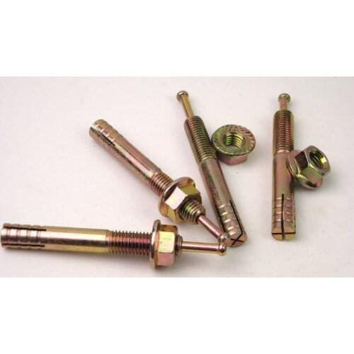 5pcs/lot M10*80/M10*100/M10*120 Carbon steel with Galvanized Hit core expansion screws bolts strike movement core expansion