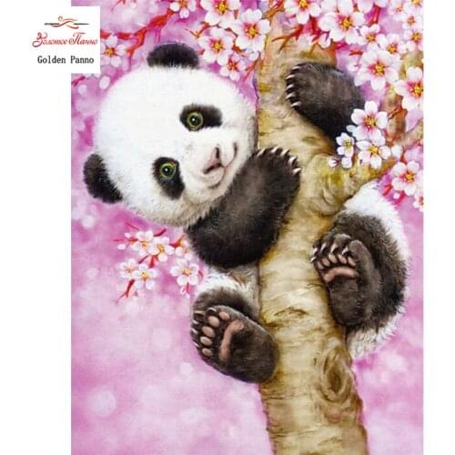 GOLDEN PANNO Diamond Painting Full Square 5D Diy Daimond Embroidery Diamant Mosaic Sale Displasy Broderie Diamant Panda Animal02