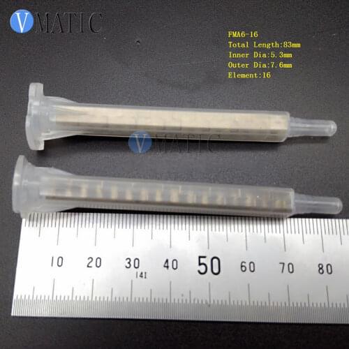 Free Shipping Golden Color 30Pcs Resin Square Static Mixer FMF6-16 Mixing Nozzles For Duo Pack Epoxies