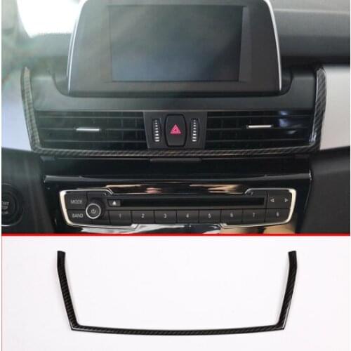 Carbon Fiber ABS Center Air Conditioning Vent Frame Trim Accessories For BMW 2 Series Gran Tourer F45 F46 218i 2014-2018
