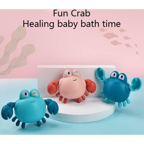 Baby Bath Toys 0 -12 Months for Kids Swimming Pool Water Game Wind-up Clockwork Animals Crab Frog for Children Water Toys Gifts